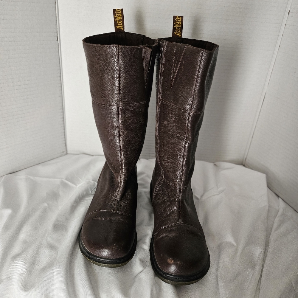Dr. Martens Dark Brown Leather Boots Size 11